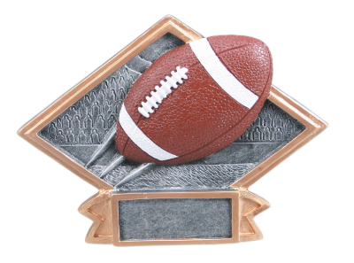Diamond Plate Football Plaques with two size options.